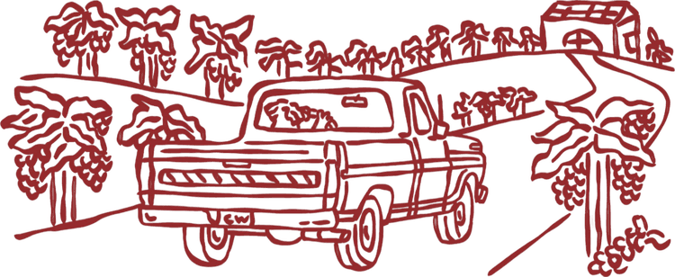 Truck going to winery