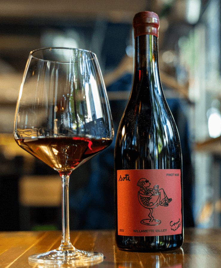 Sote wine with glass